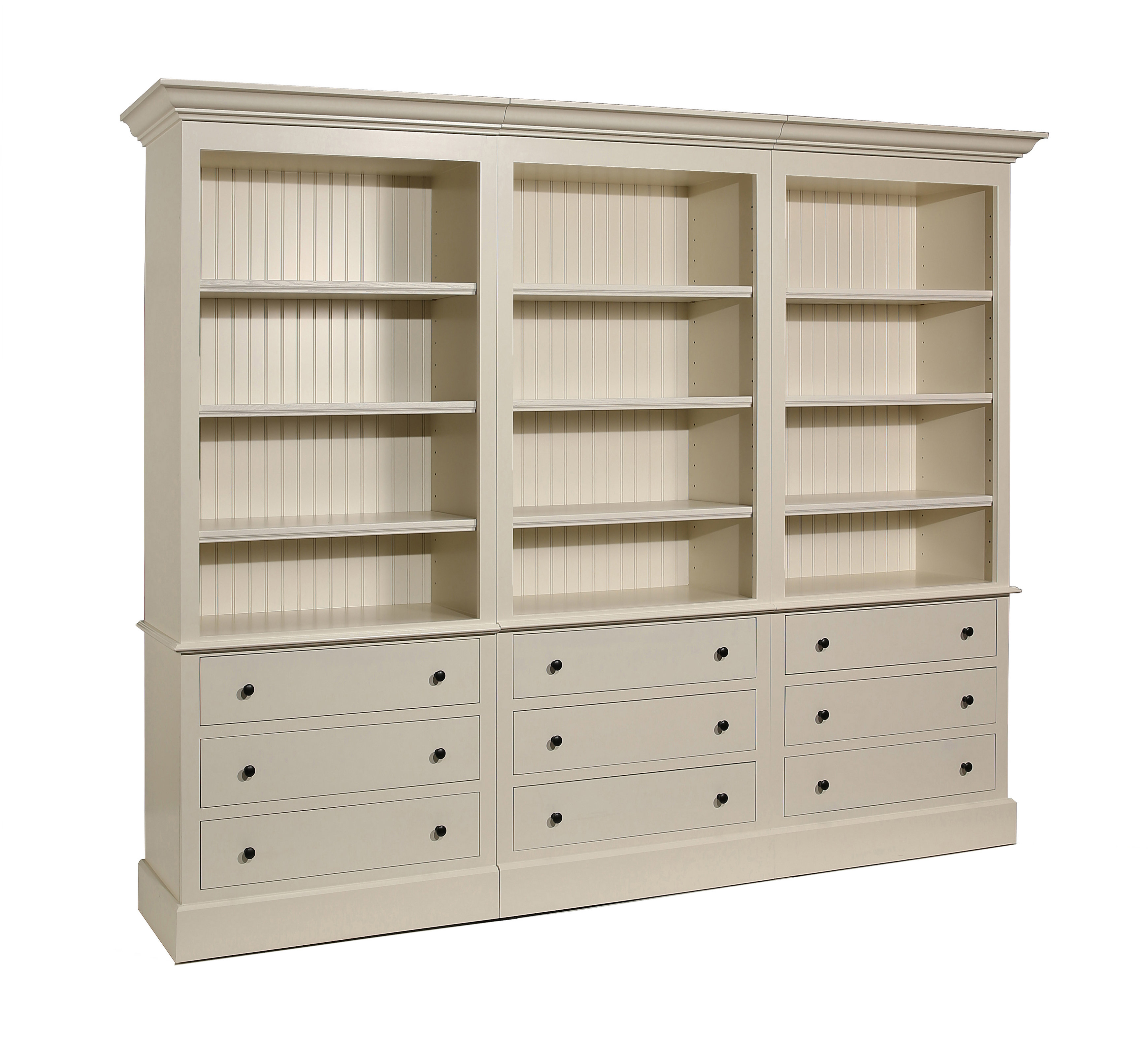 A&E Wood Designs French Restoration 86'' H x 113'' W Library Bookcase