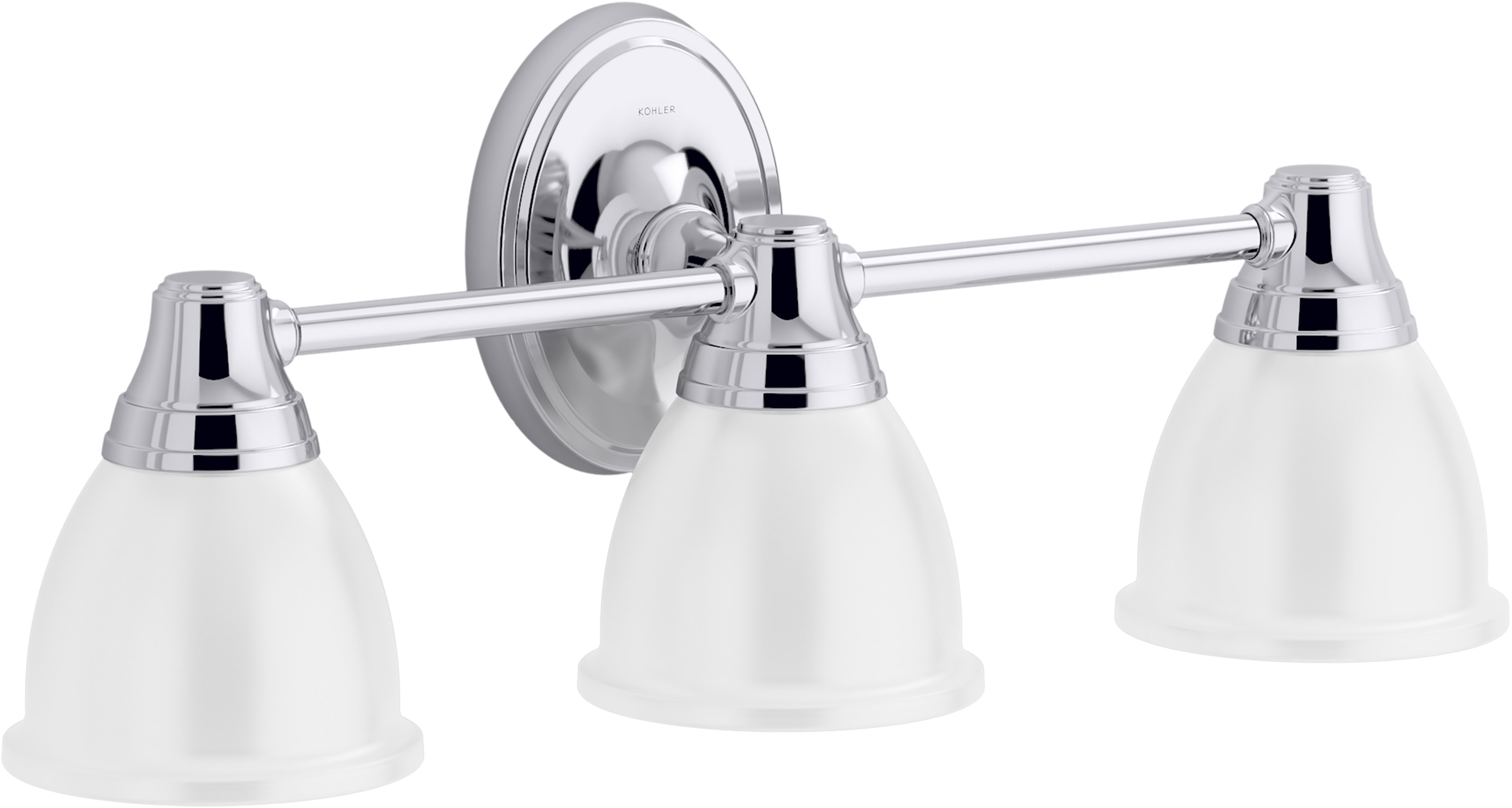 Kohler Forte 3 Light Indoor Bathroom Vanity Light Fixture, Position ...