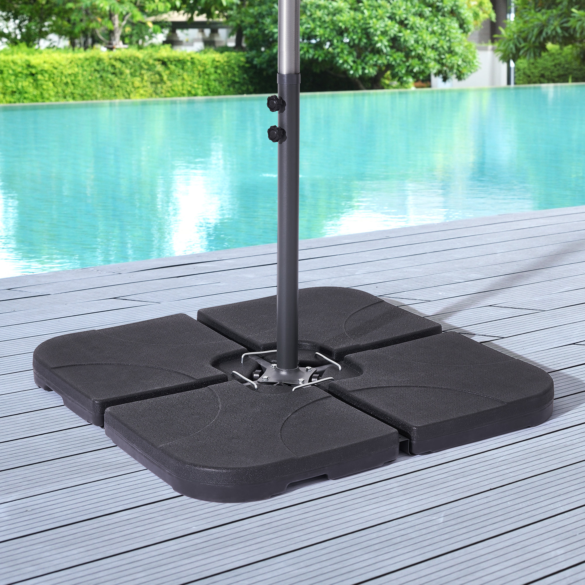 Arlmont & Co. Plastic Free standing Umbrella Base Wayfair