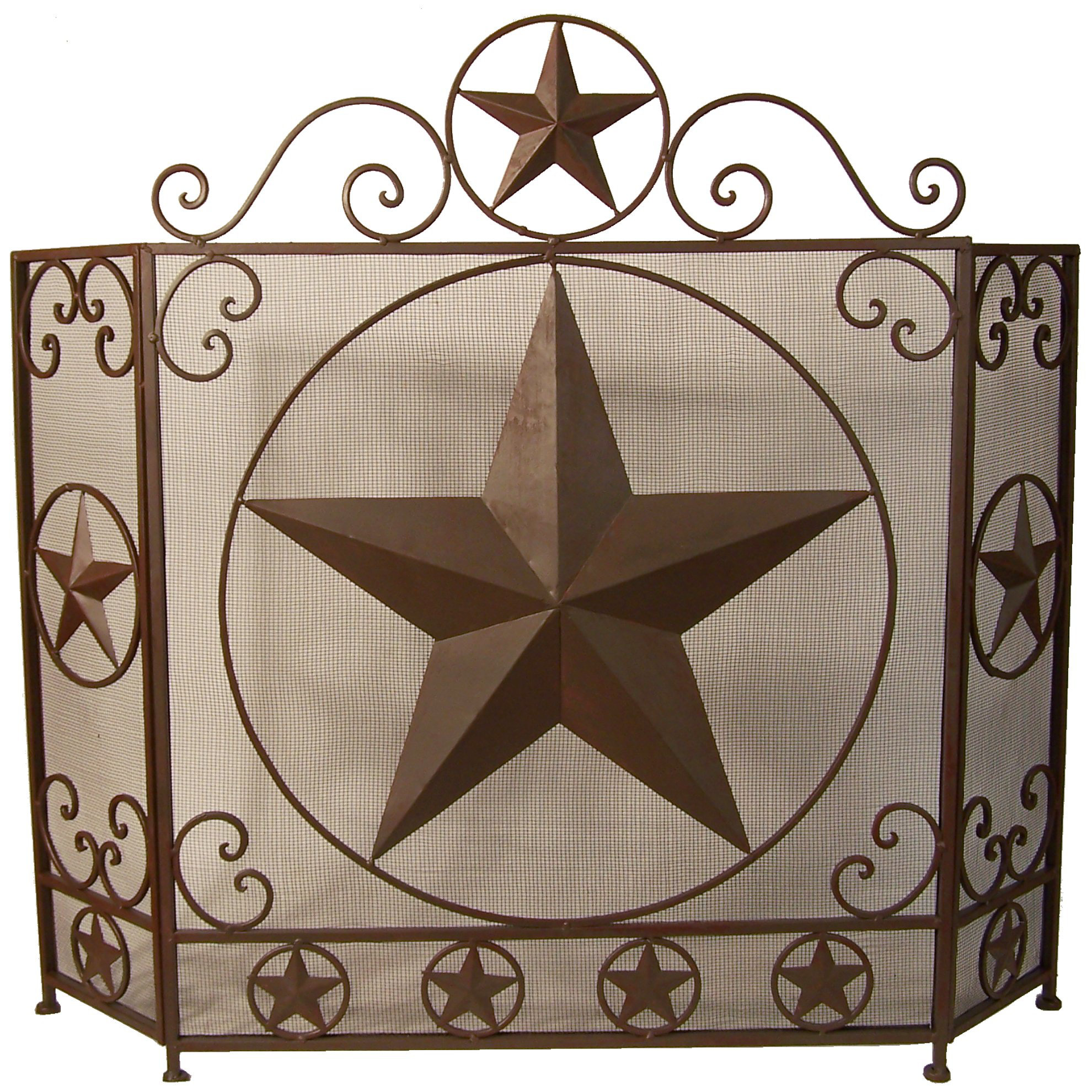 August Grove® Dam Western Lone Star Ornate Brown 3-panel Decorative