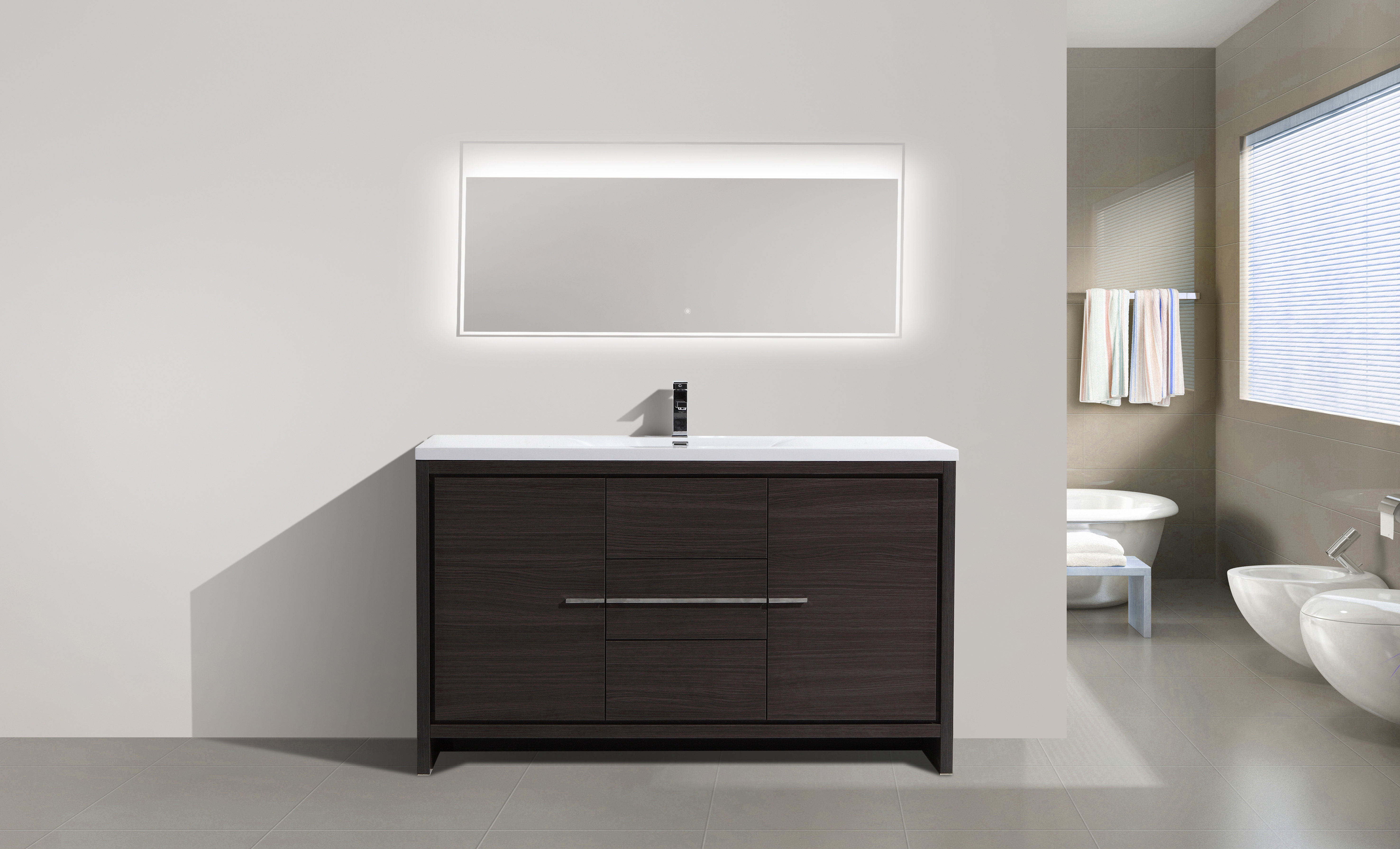 Orren Ellis Lefebvre 59'' Freestanding Single Bathroom Vanity with
