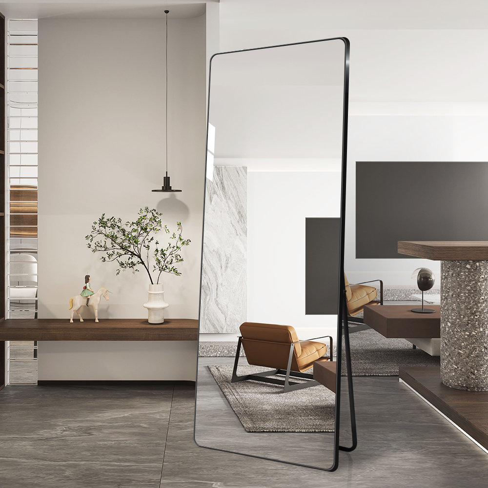 Ebern Designs Demetrey Rectangle Floor Mirror Wayfair