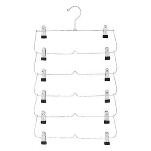 CozyMood Skirt Hanger 4 Tier Shorts Hangers with Clips,3 Pack Space Saving Pants Hangers,Multi Slack Skirt Hanger Metal Trouser Clip Hangers for Slack,Trouser,Jeans,Towels 