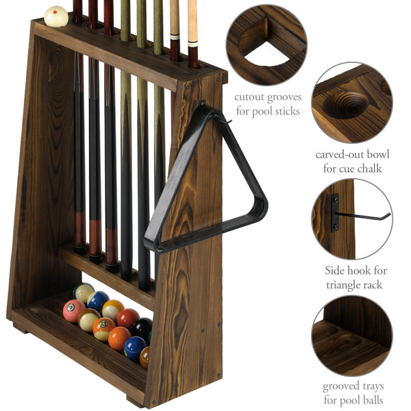 MyGift 8-Cue Floor Pool Cue Rack | Wayfair