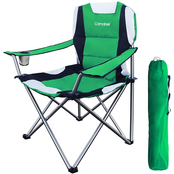 Details about   Oversized Heavy Duty Folding Outdoor Camping Chair Seat Portable  w/ Cup Holder 
