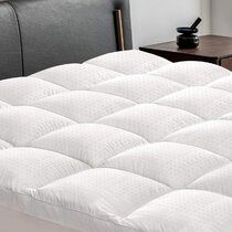 Queen Size Mattress Pad Cover Snow Down Alternative Pillow Top Topper Luxury Bed 