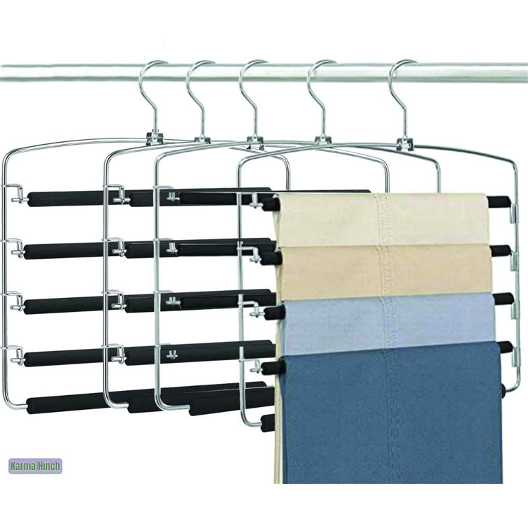 Trouser Hangers Space-saving Hangers Space-saving Trouser Hangers Stainless  Steel Extendable Magic Hanger | Fruugo NO