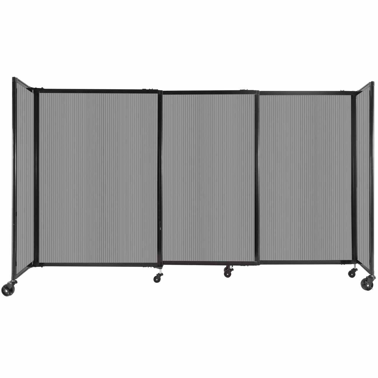 Versare 4' Tall Straightwall Sliding Portable Partition Polycarbonate