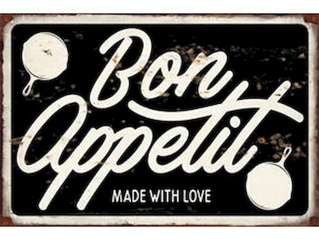 Gracie Oaks Bon Appetit Vintage Metal Wall Décor | Wayfair