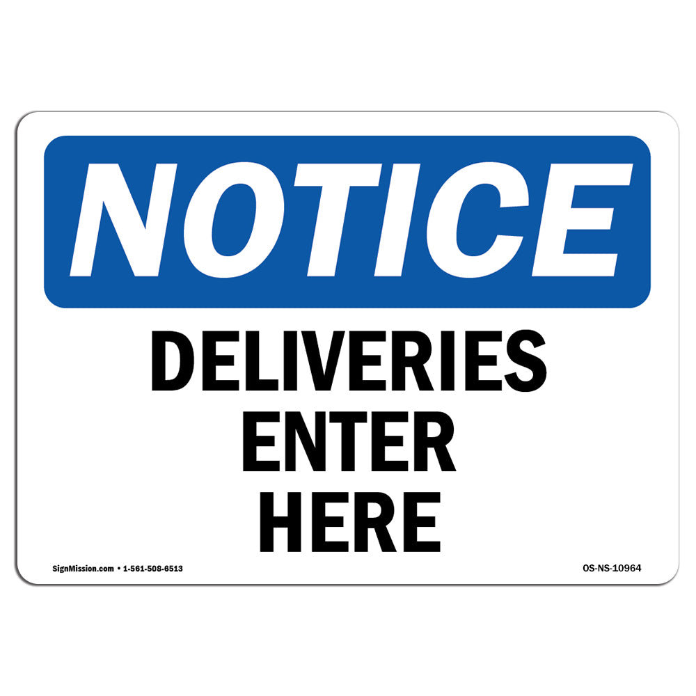 SignMission Deliveries Enter Here Sign Wayfair