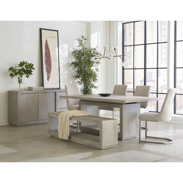 6pc LYNFIELD RECTANGULAR DINING TABLE + 4 PLAIN WOOD SEAT CHAIRS + 1 BENCH ESPRE