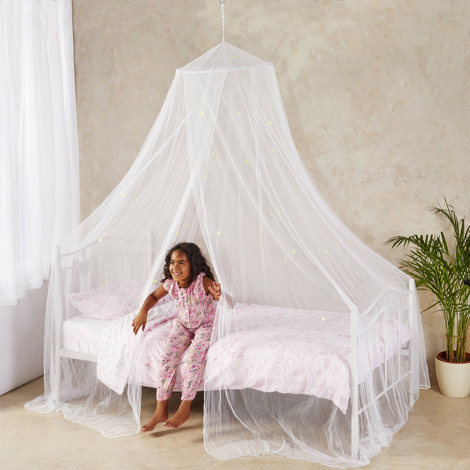 Wremedies for Easier Living Glow 100% Polyester Bed Canopy | Wayfair.co.uk