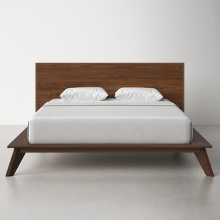 Twin Oak Floating Bed Frame: Expertly Crafted Elegance