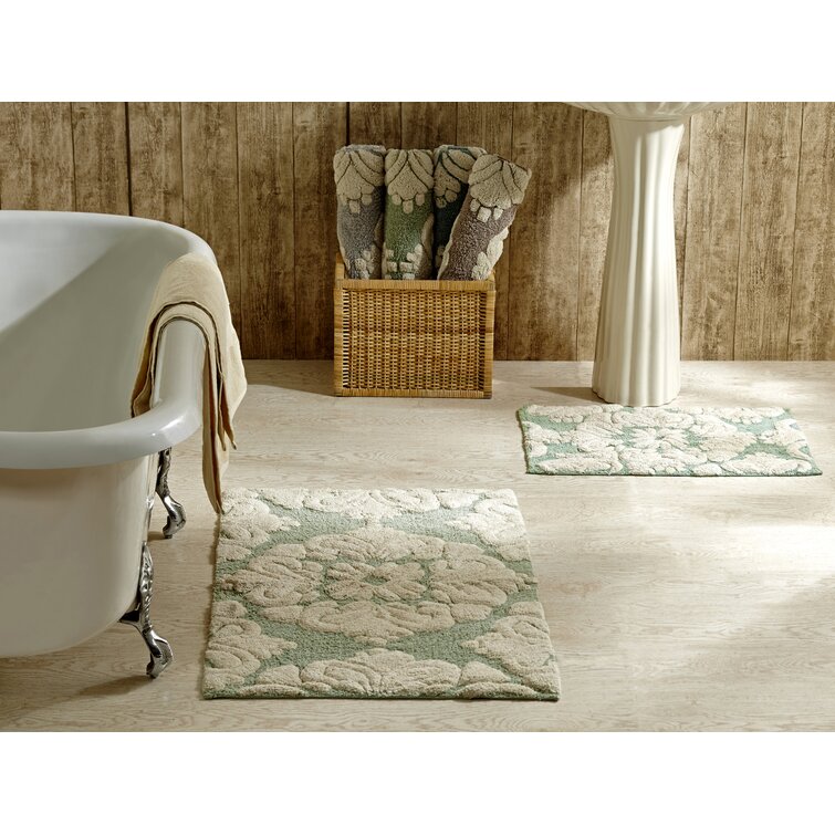 New Super Soft Bathroom Carpet Non Slip Machine Washable Bathmat Set 100% Cotton 