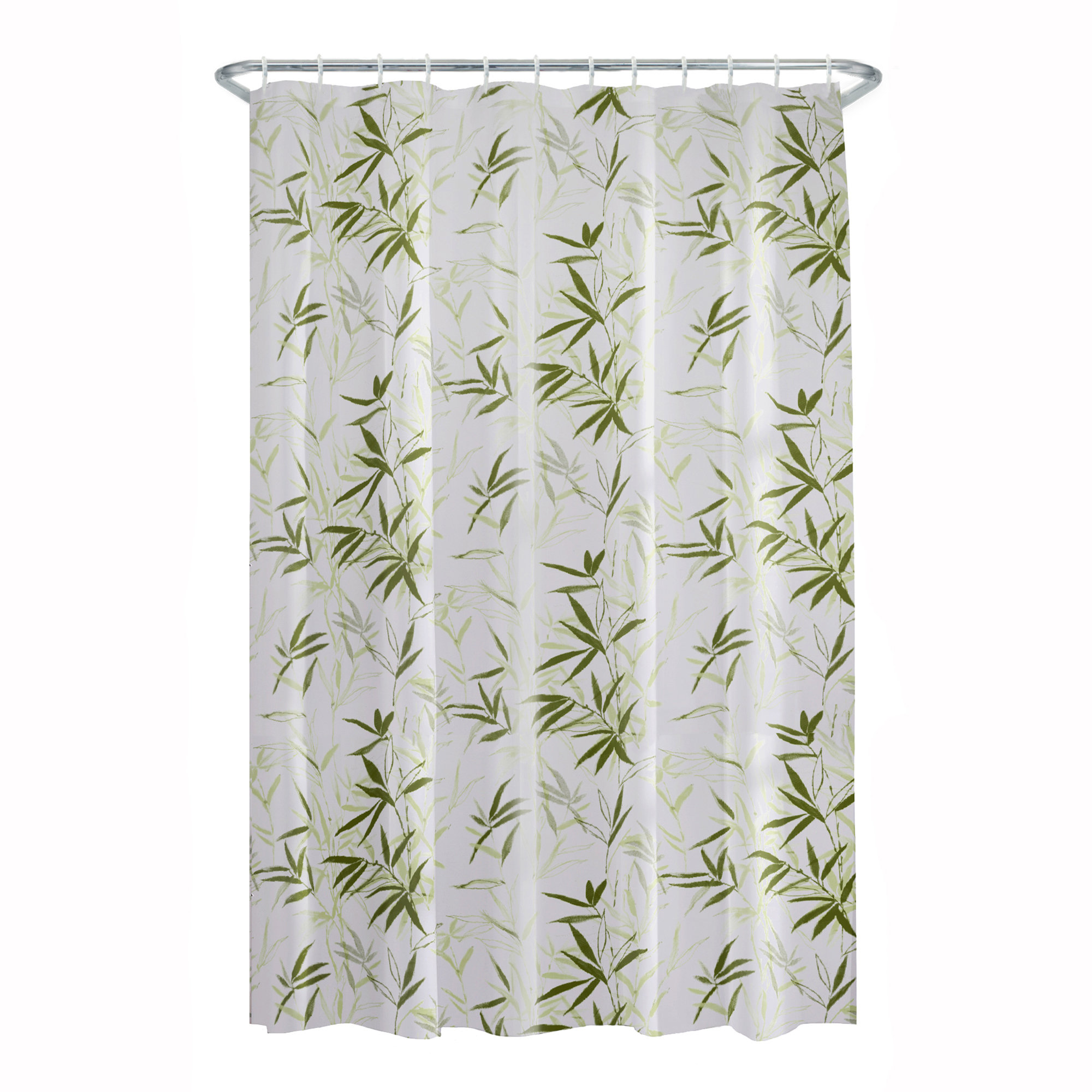 Bay Isle Home Warnock Bamboo Garden PEVA Single Shower Curtain