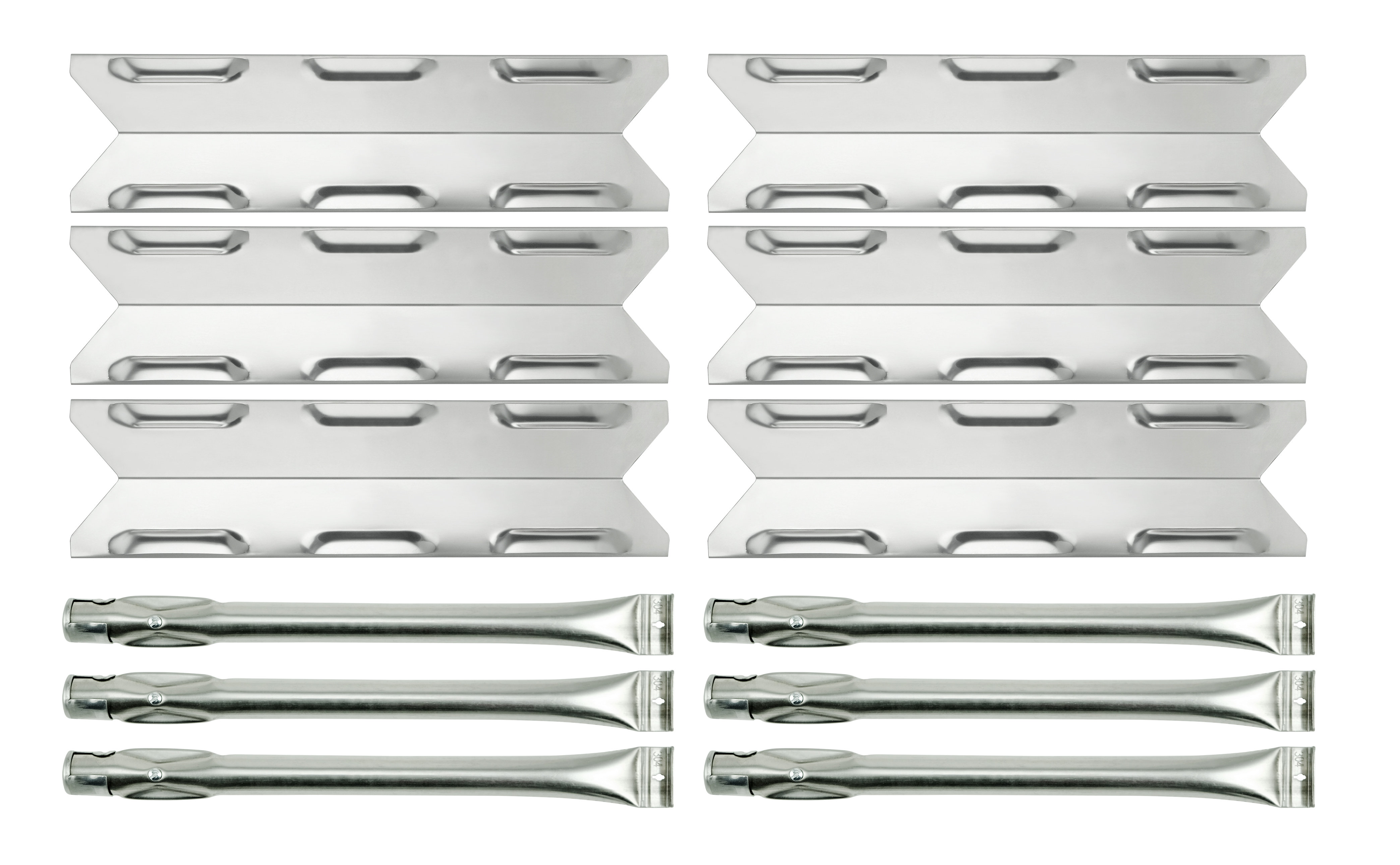 Permasteel 6 Burner SS Grill Part Package (Burners and Flame Tamers