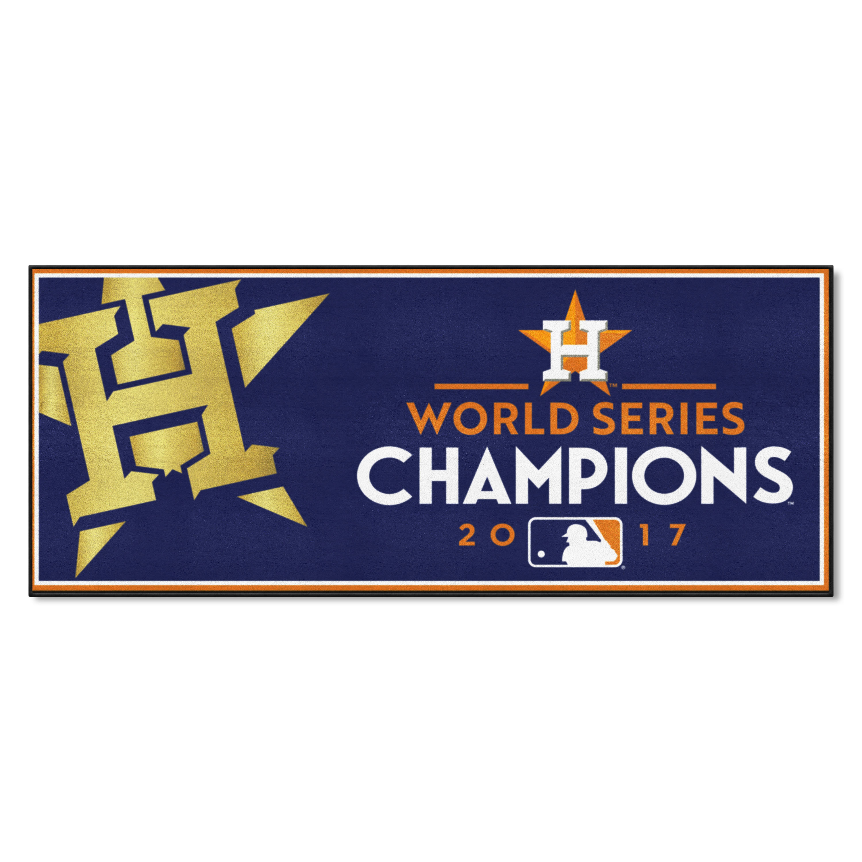 FANMATS Houston Astros_Houston Astros 2017 MLB World Series Champions  Baseball Runner Rug - 30In. X 72In.