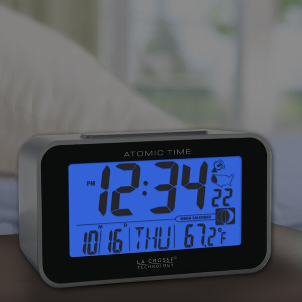 Back Blue Light  Brand New Atomic Desk bedroom Alarm Clock-1.5" Time Number 