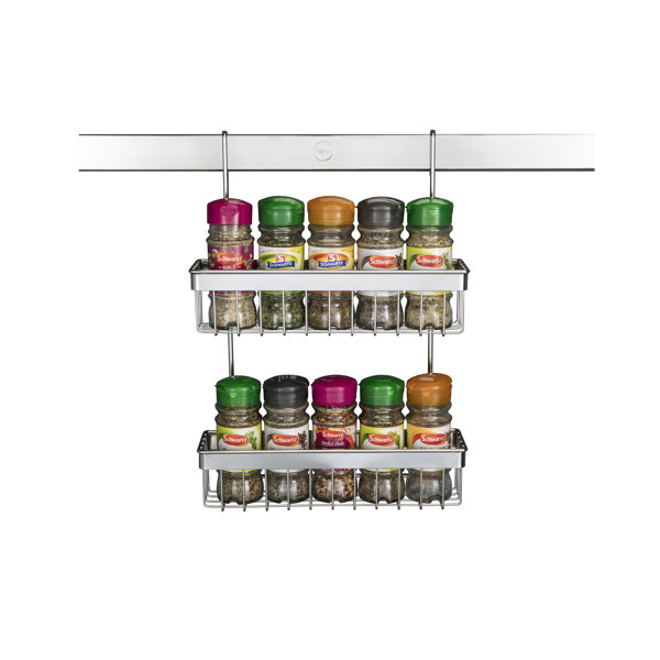 Symple Stuff Metro Chrome Rail 2-tier spice rack | Wayfair.co.uk
