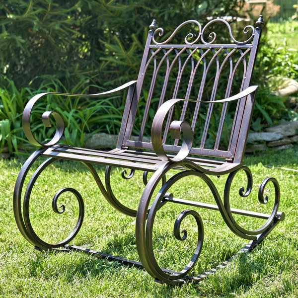 Ophelia & Co. Dominy Metal Outdoor Rocking Chair & Reviews | Wayfair