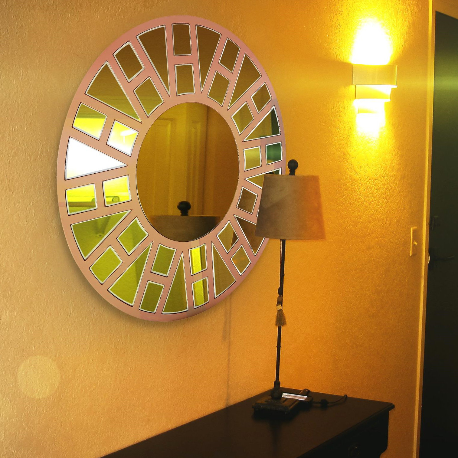 World Menagerie Caban Round Glass Wall Mirror Wayfair