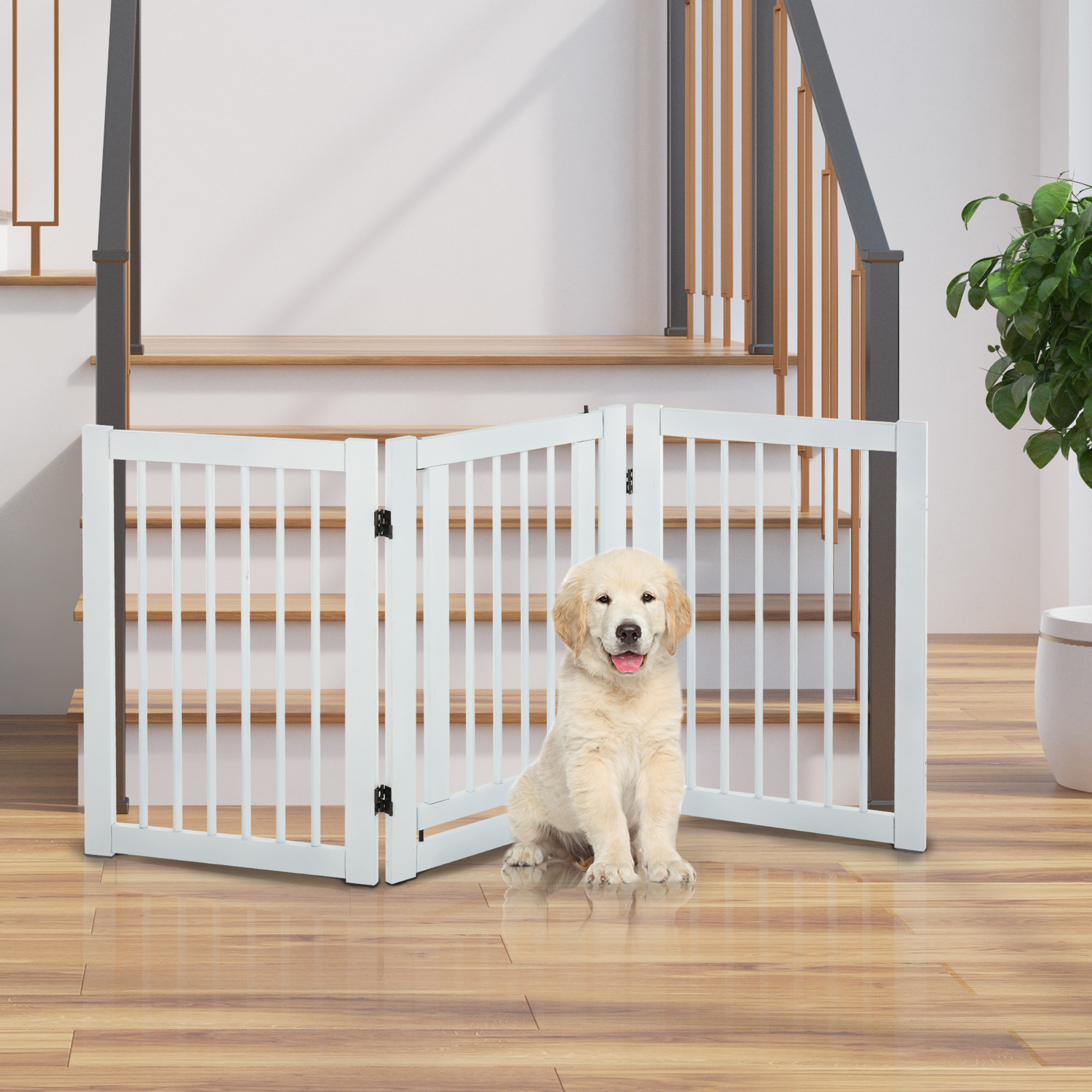free standing puppy gate