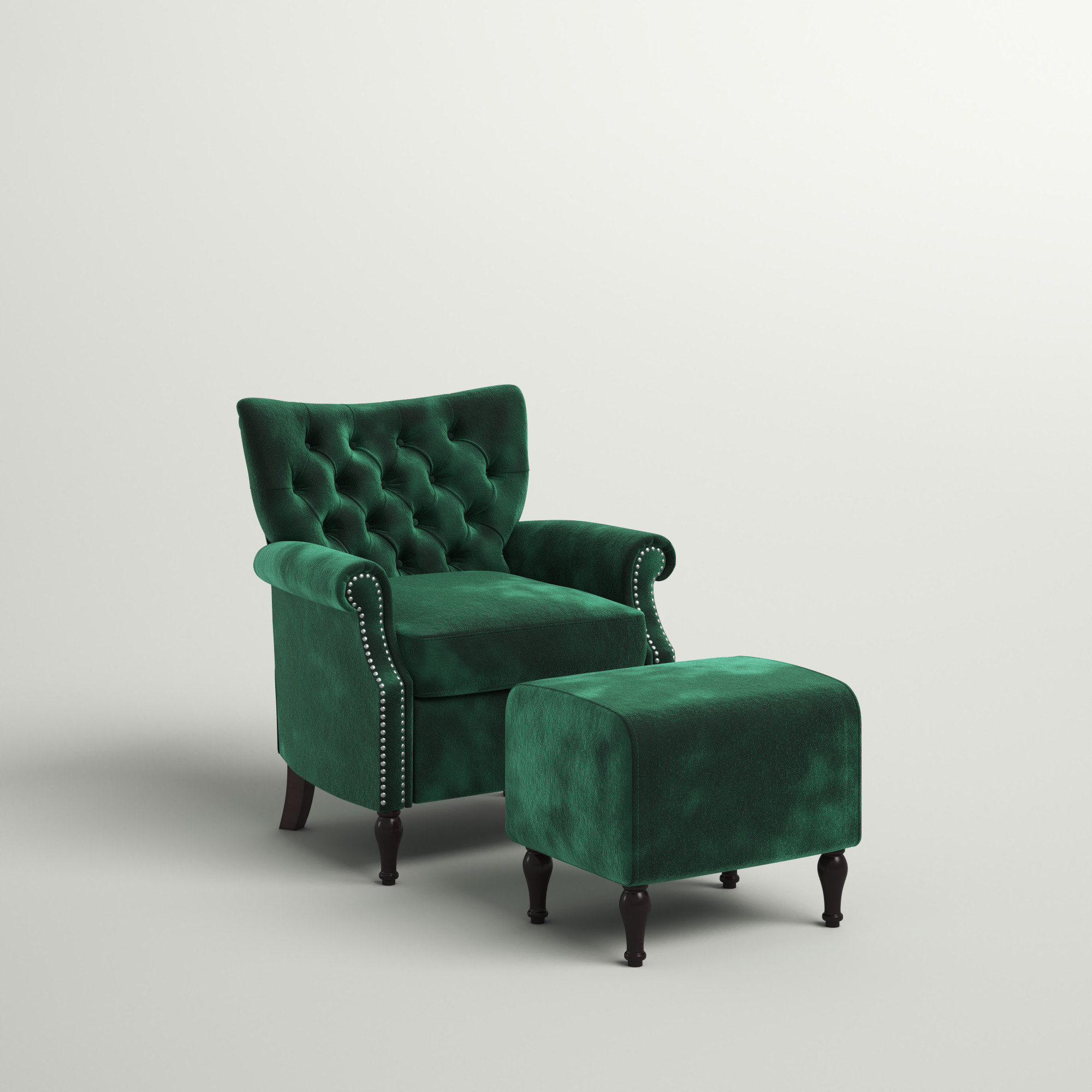 Three Posts™ Micky 31'' Wide Tufted Armchair and Ottoman & Reviews