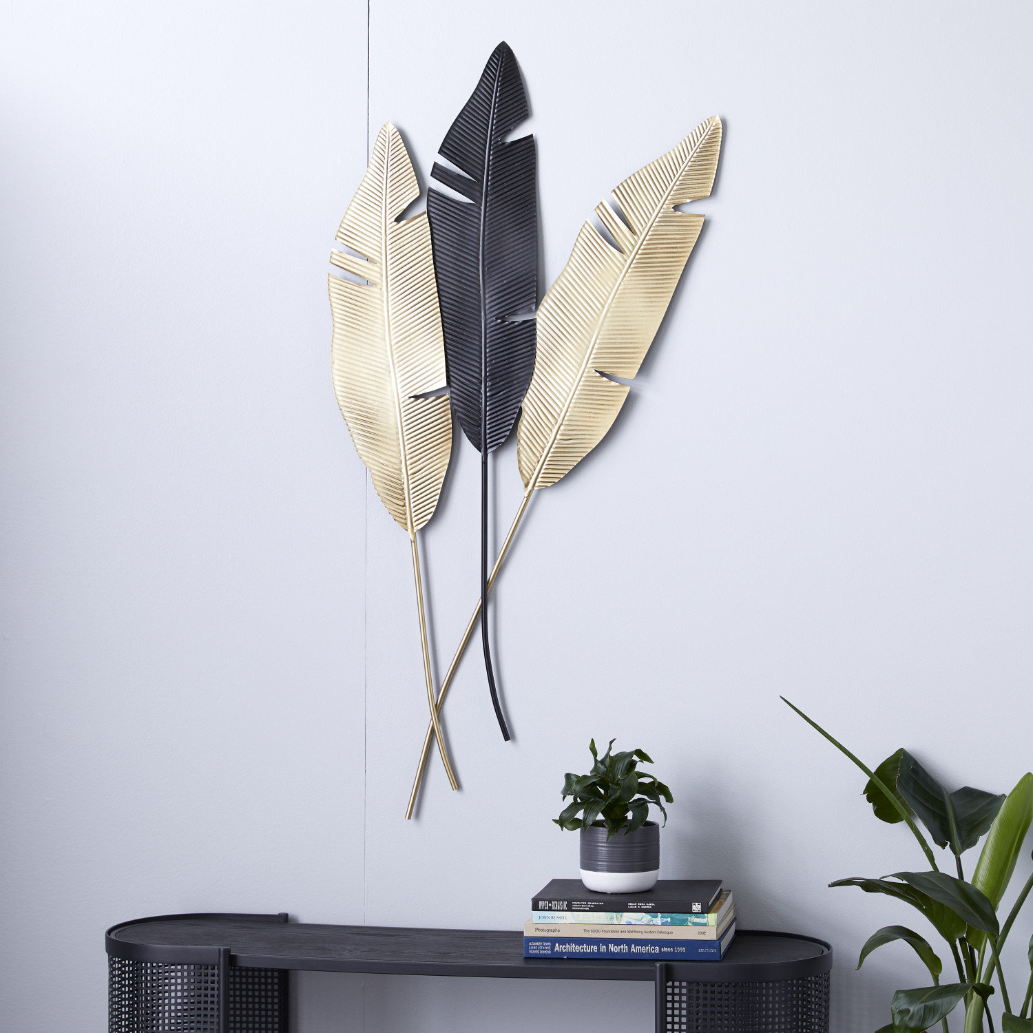 Bay Isle Home 3 Piece Metal Palm Leaf Wall Décor Set & Reviews Wayfair