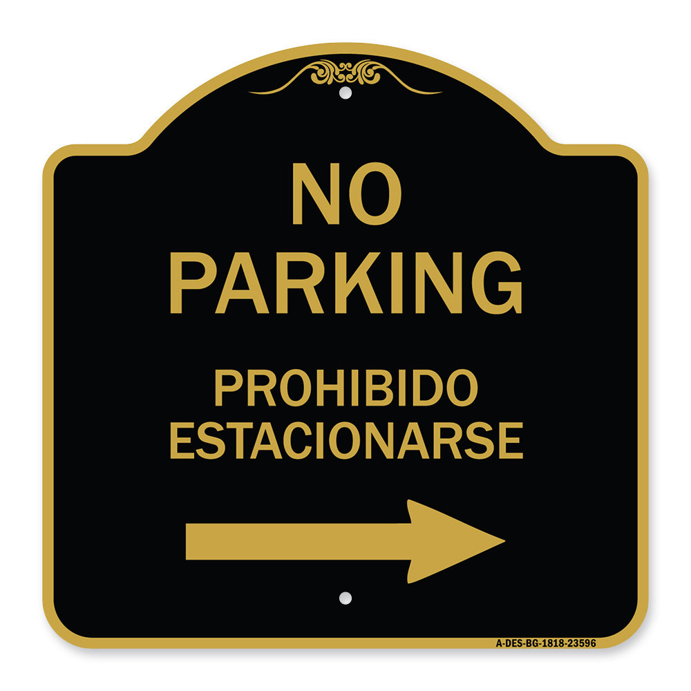 SignMission Designer Series Sign - No Parking Anytime 24 Hour Active Driveway Tow Away Zone Burgundy 18 X 18 Heavy Gauge Aluminum Architectural Sign Made - View #11