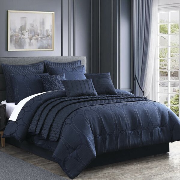 Verzoenen Gevoelig paar Dark Blue Comforter Set | Wayfair