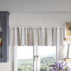 Stylemaster Lucky Stripe Striped Shade Valance with Tie-Ups Quality Semi Sheer 