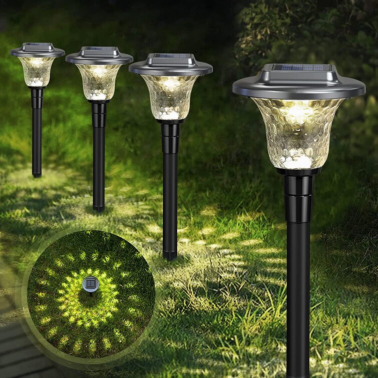 Details about   Casting Aluminum Solar Power 6 LED Outdoor Waterproof Driveway Pathway Light 