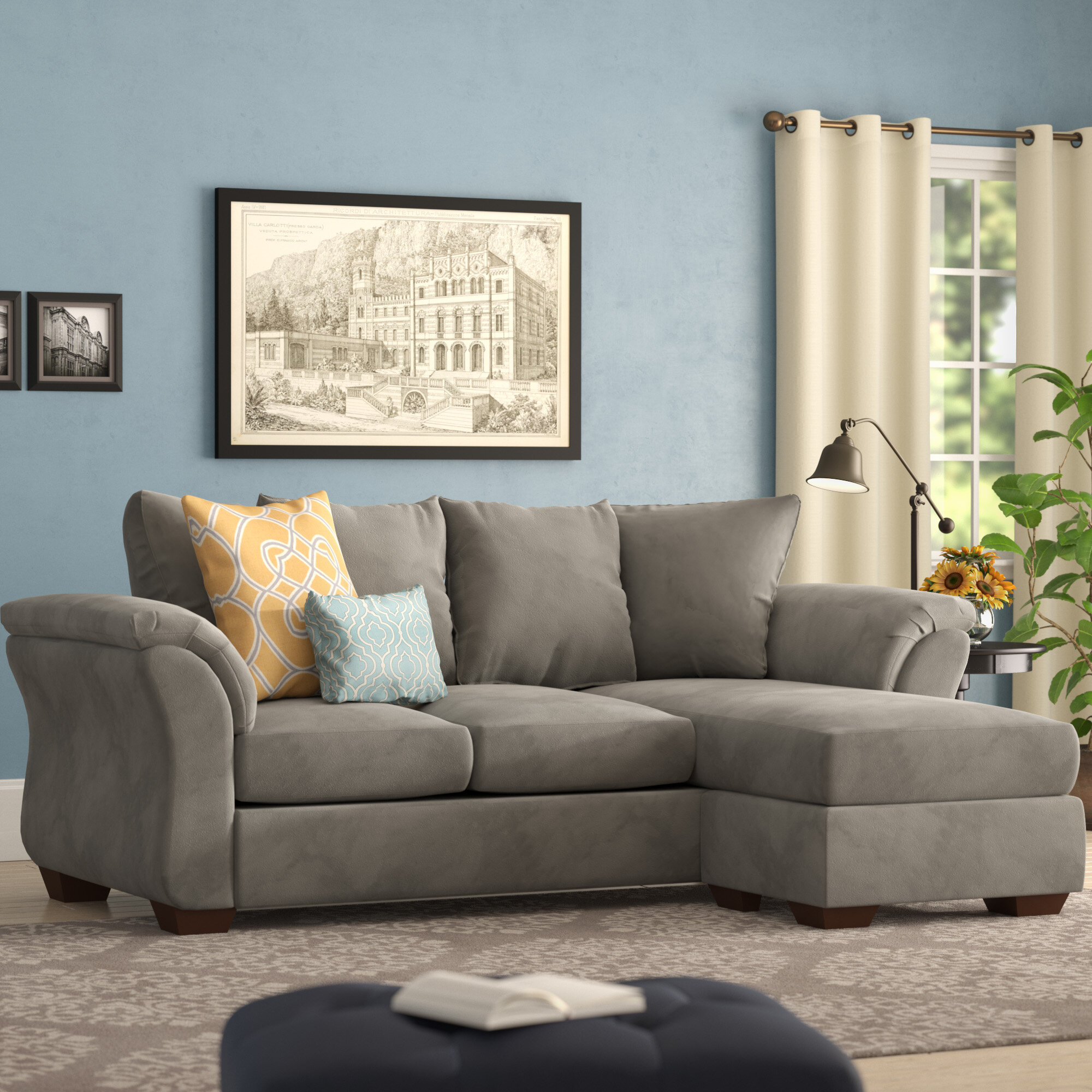 Torin 89″ Wide Reversible Sofa & Chaise