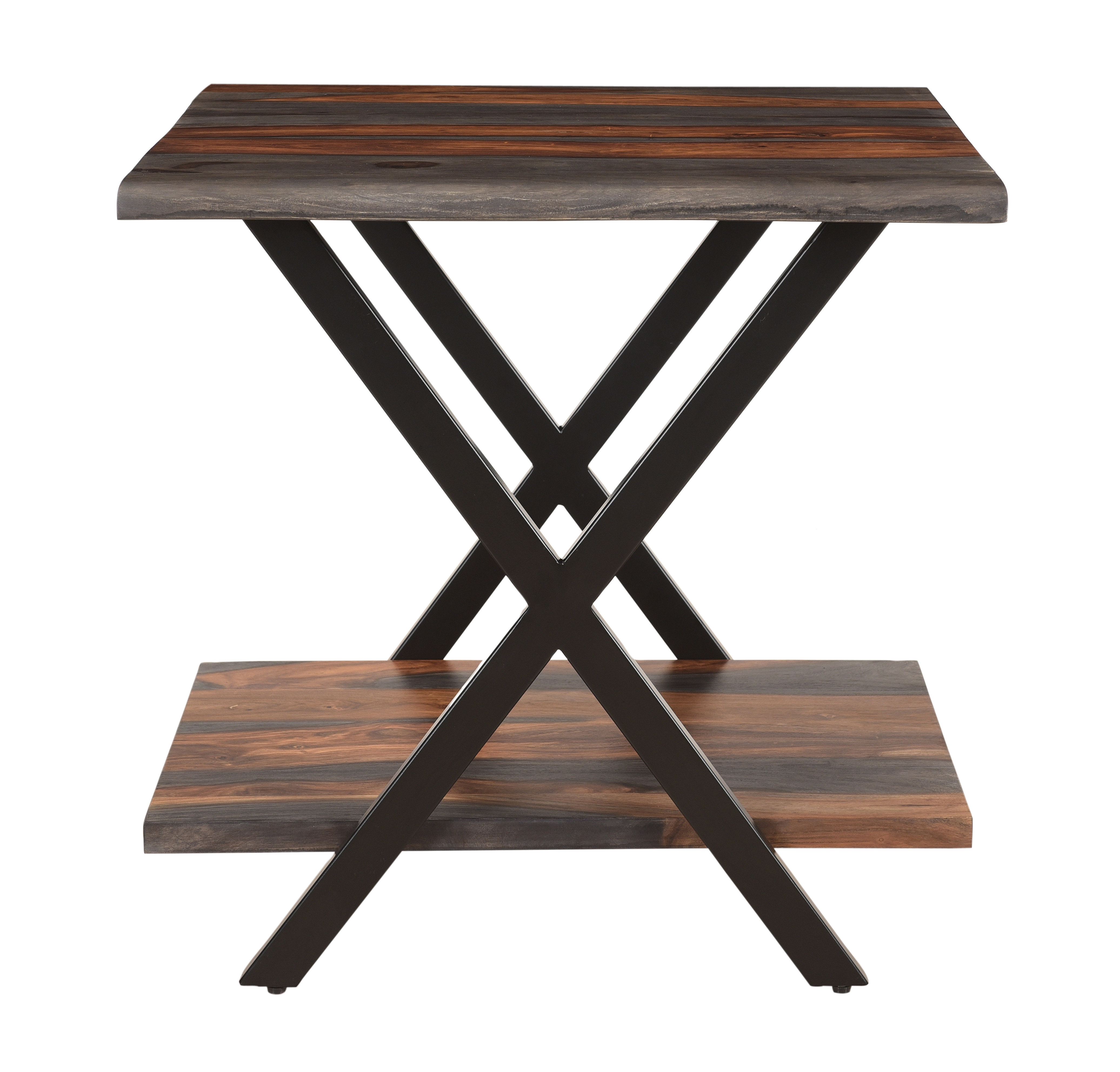 Osmer 26'' Tall Solid Wood Cross Legs End Table