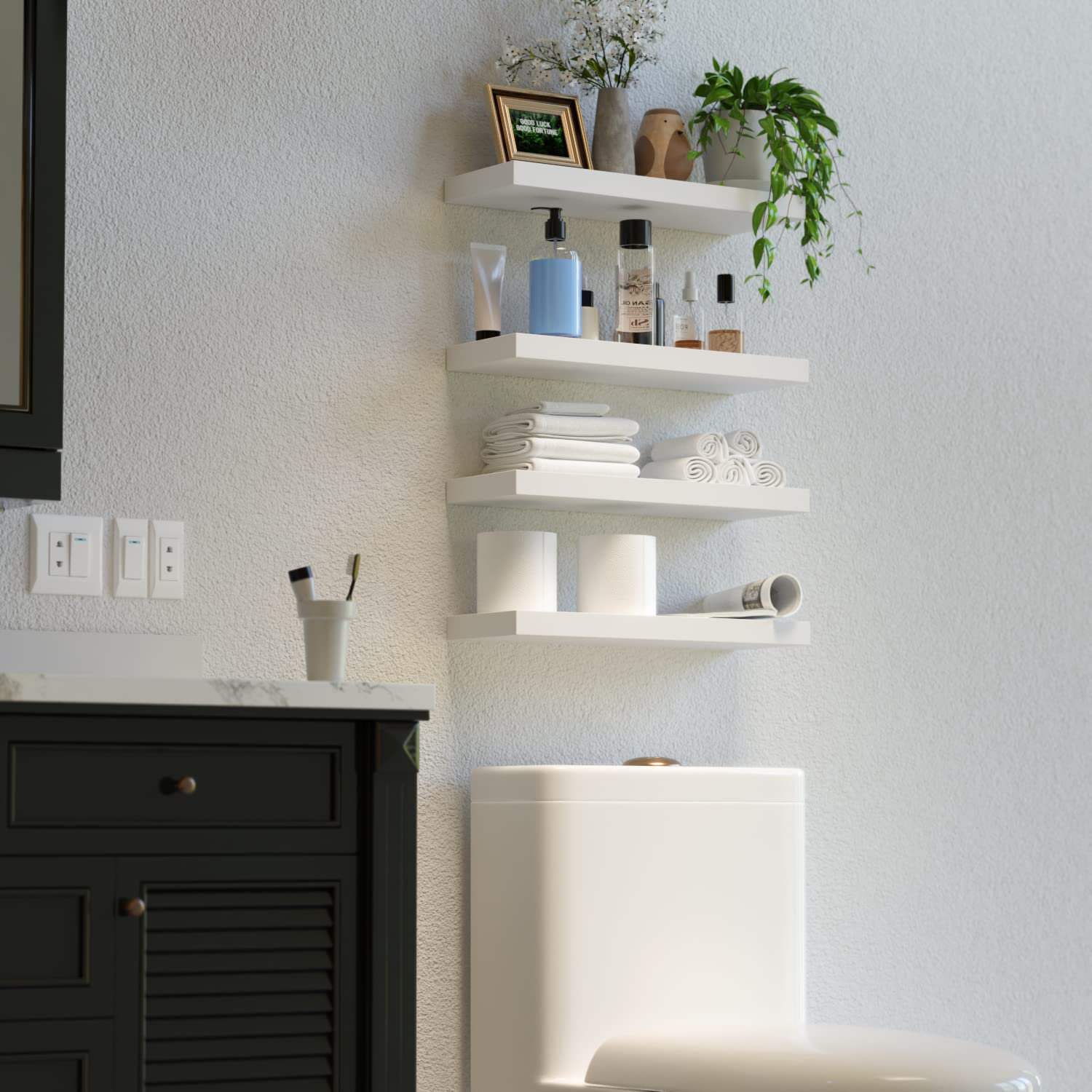 Latitude Run® 4 Piece Floating Shelf Wayfair