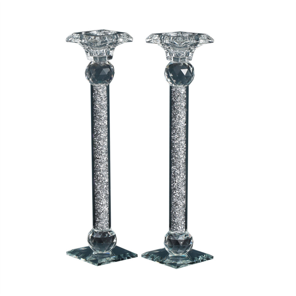 Rosdorf Park 2 Piece Glass Tabletop Hurricane Set Wayfair