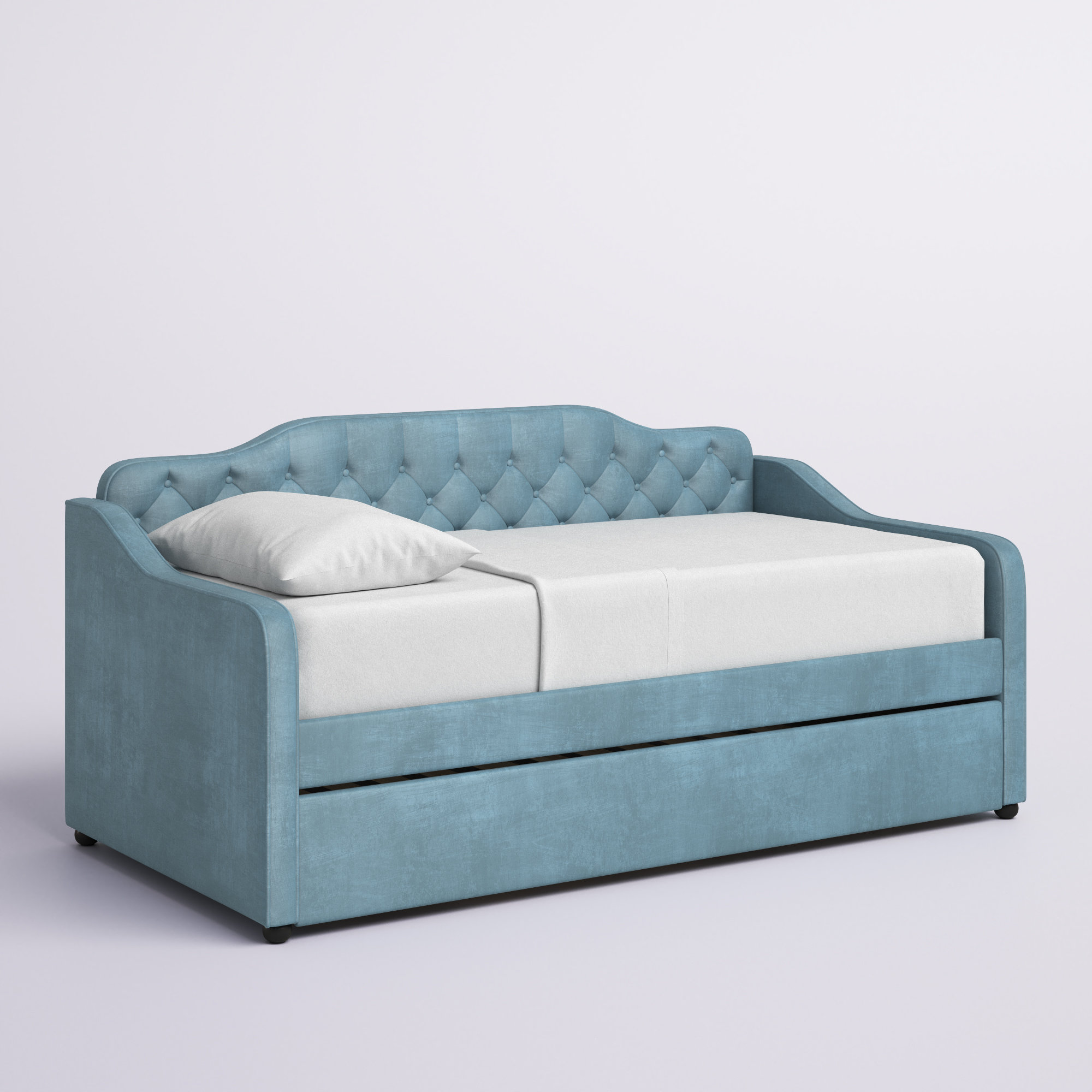 Etta Avenue™ Isabella Upholstered Daybed with Trundle & Reviews Wayfair