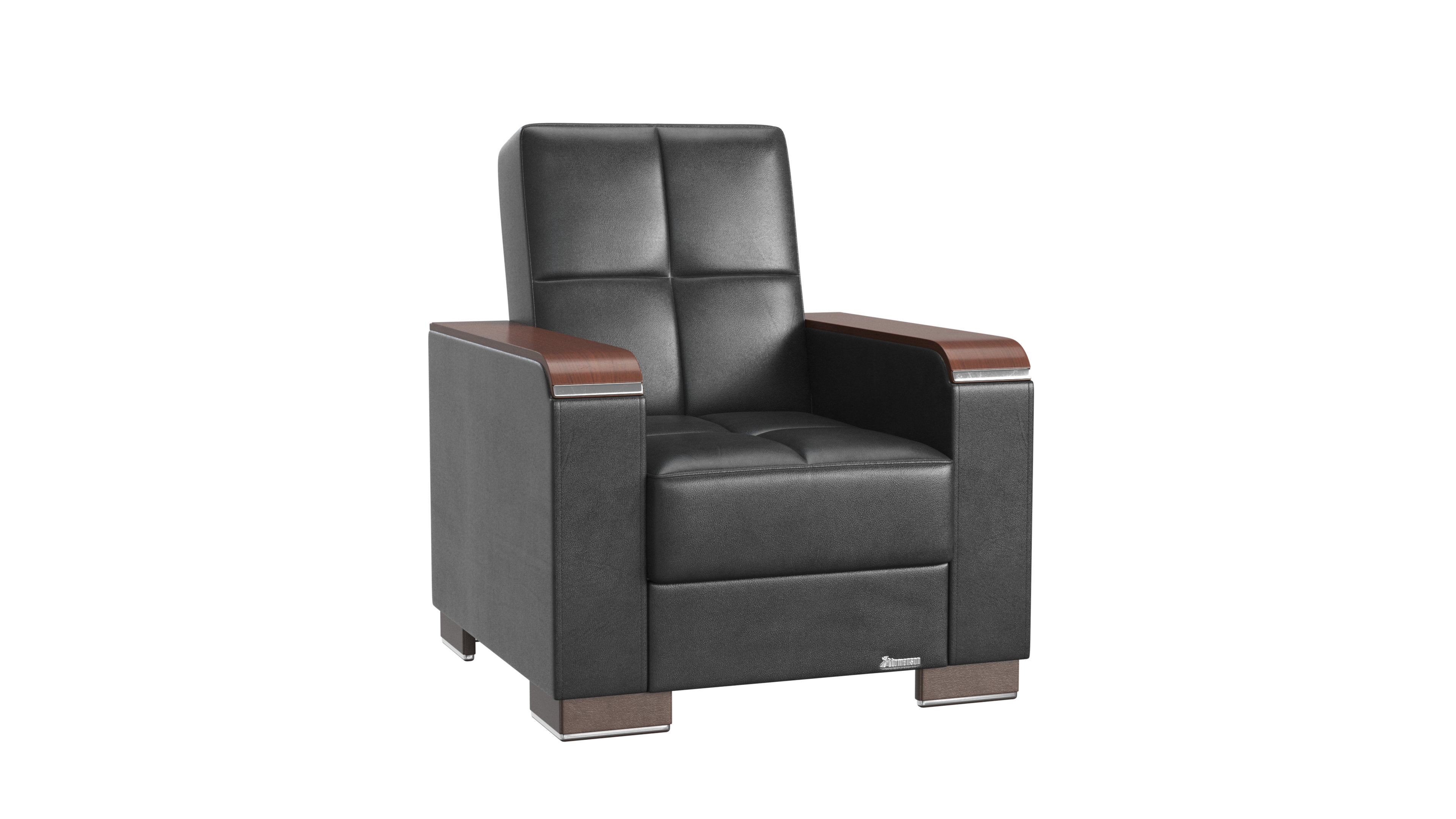 Ottomanson Legacy X Vegan Leather Convertible 3in1 Sleeper Arm Chair