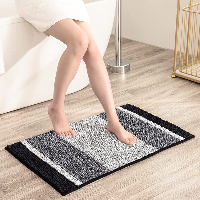 Sand & Stable Mersin Gradient Chenille Water Absorbent Soft Plush Bath Rug