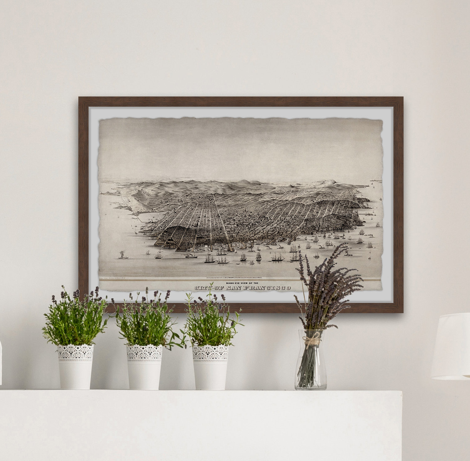 Alcott Hill® Vintage Birds Eye View Of San Francisco Picture Frame