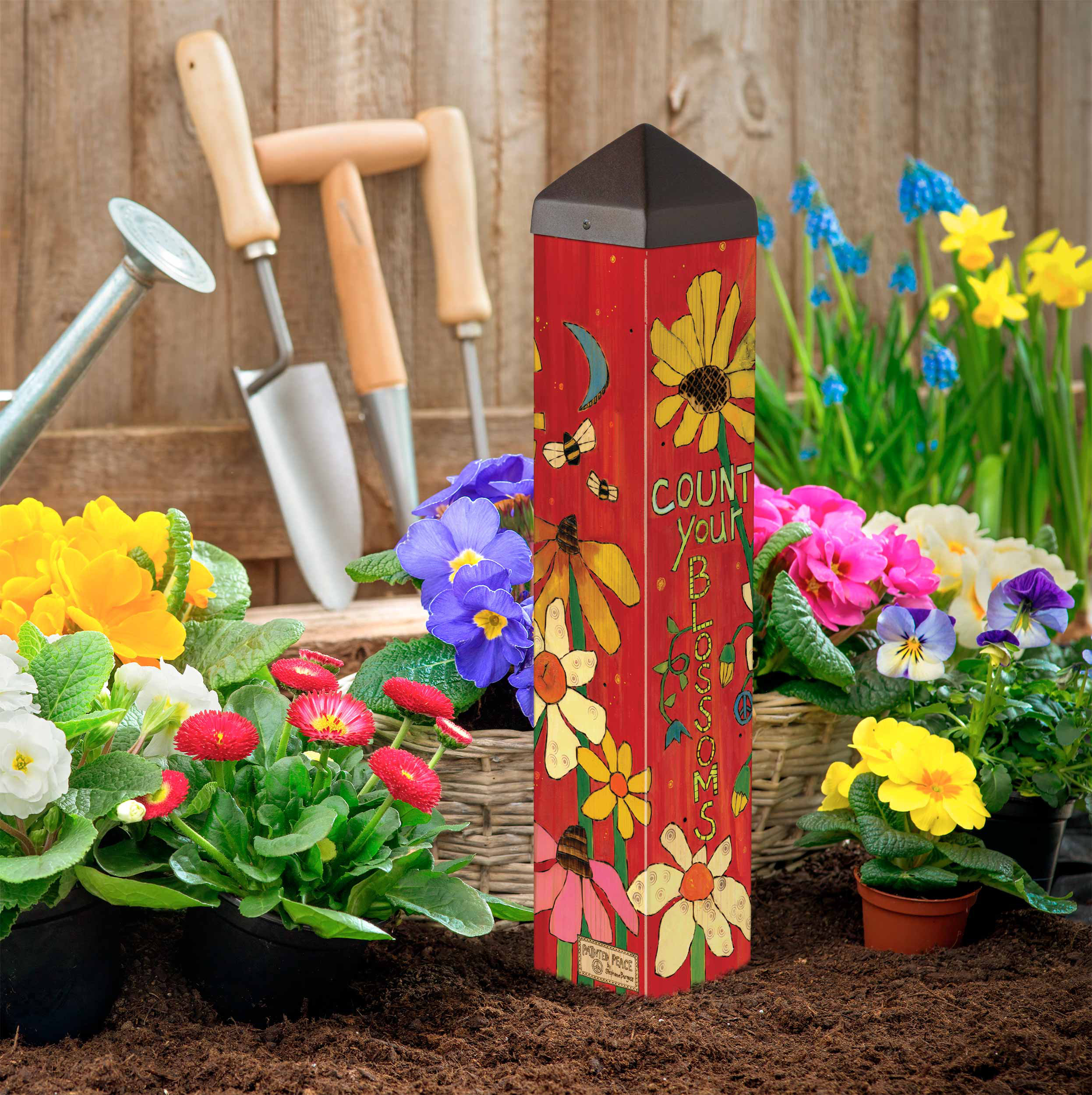 Studio M Count Your Blossoms Art Pole Outdoor Decorative Garden Art Wayfair