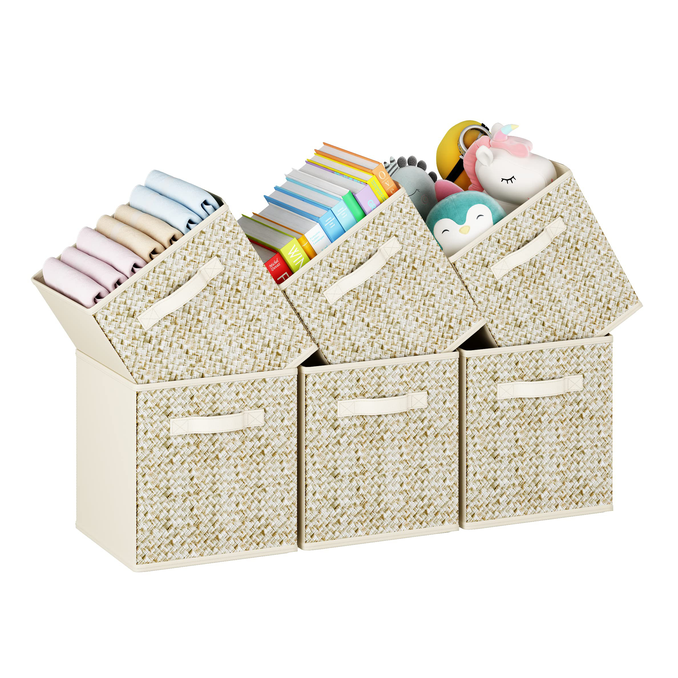 Bayou Breeze Fabric Storage Bin Set Wayfair