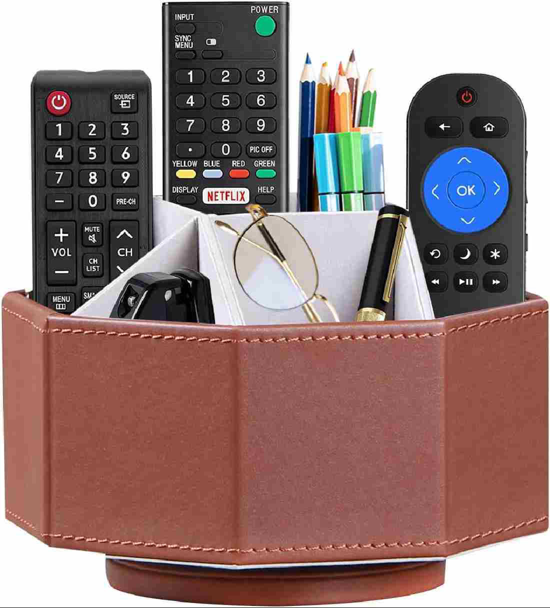Red Barrel Studio® Remote Control Holder, Swivel Desk Organizer And