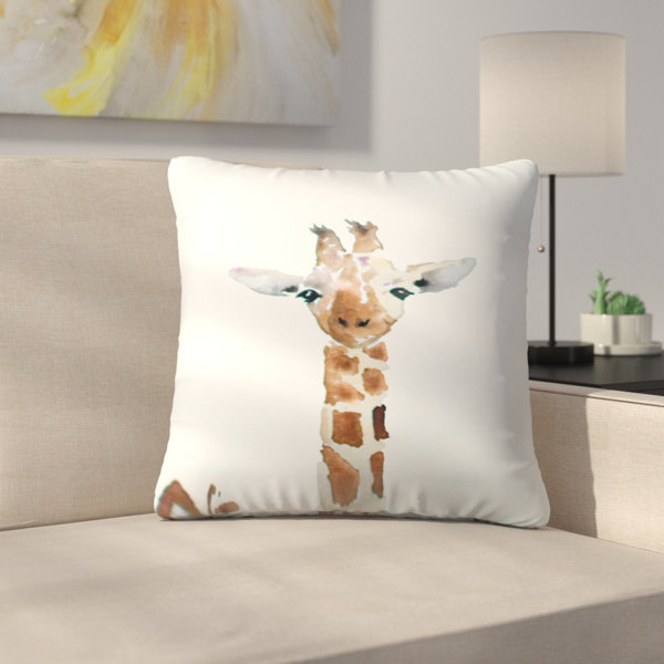 giraffe throw pillow