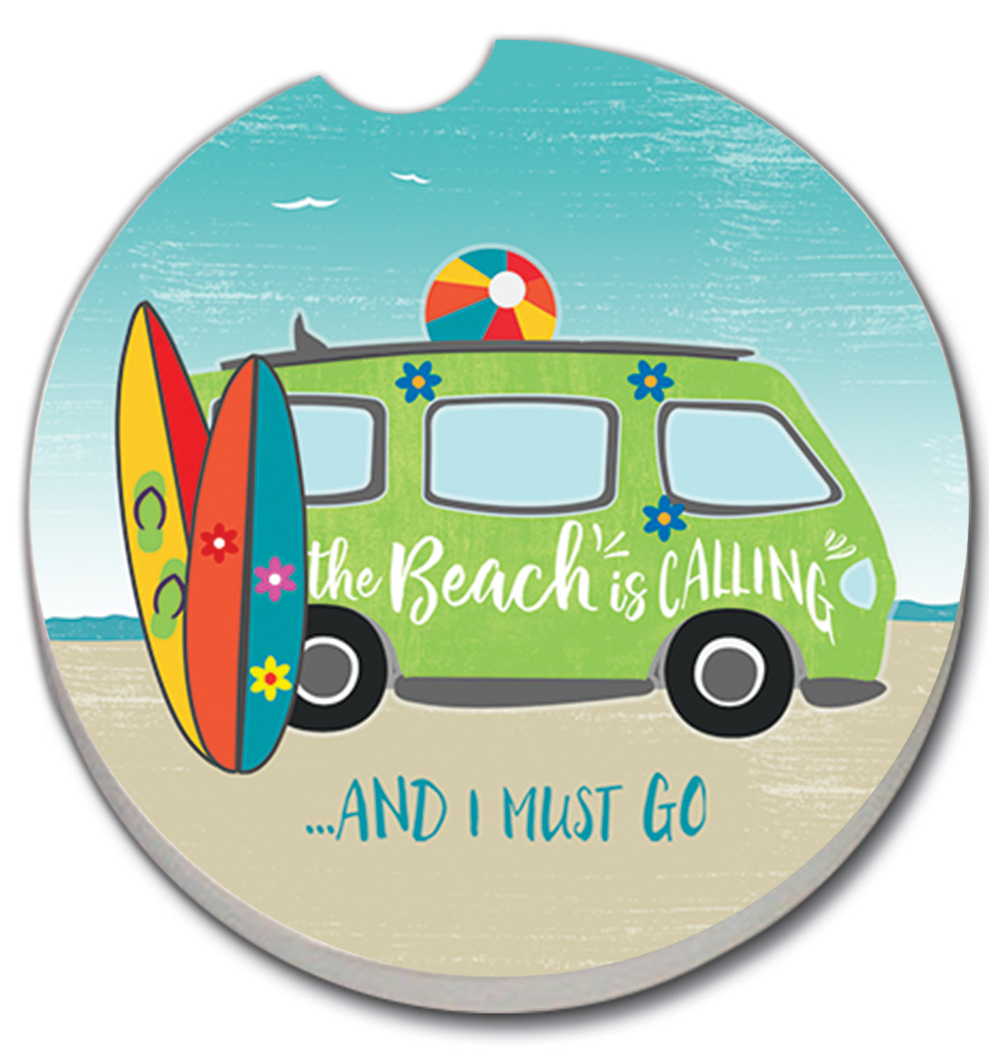 Bay Isle Home Beach Van Absorbent Stone Car Coaster Wayfair