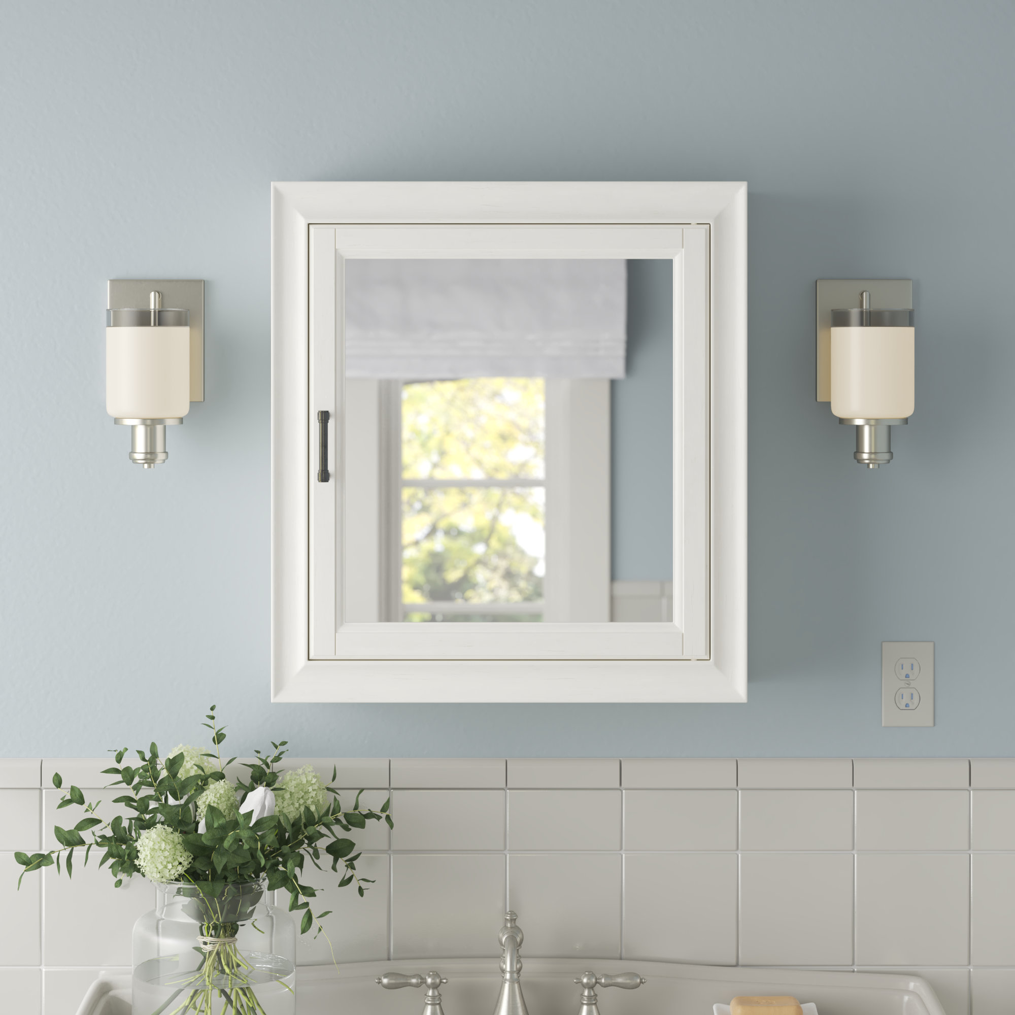 Andover Mills™ Jesse 23.75" W x 26" H Surface Mount Framed 1 Door