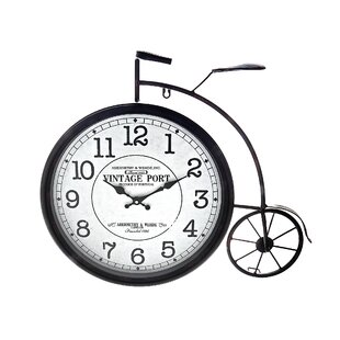 Bicycle Vintage French Style Clock Free Standing Mantle Antique Look Art Clock 