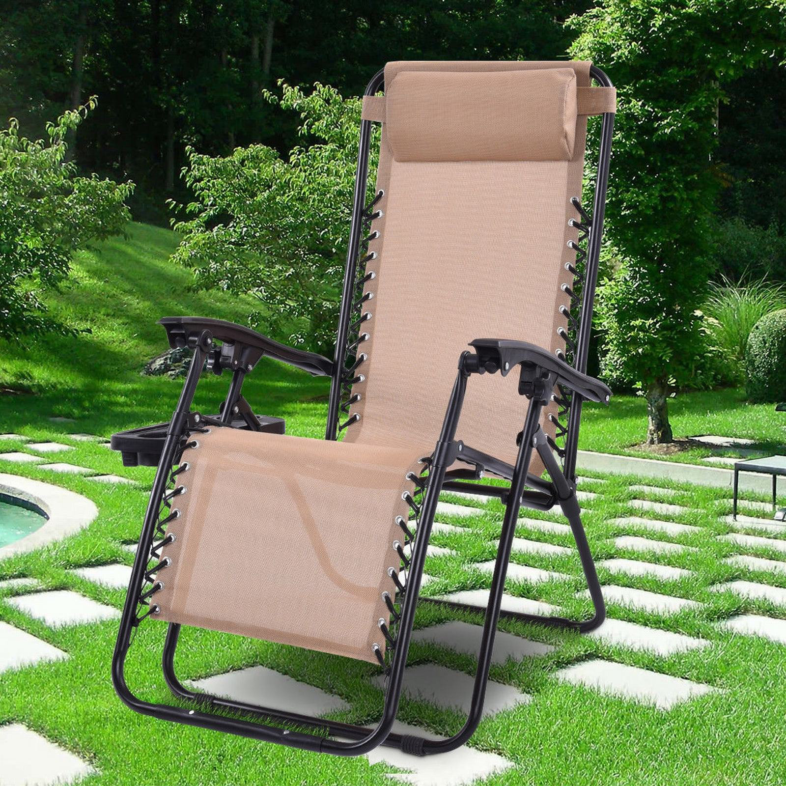 Arlmont & Co. Outdoor Folding Zero Gravity Reclining Lounge Chair W