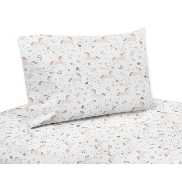 Sweet Jojo Designs Unicorn Collection Twin Sheet Set
