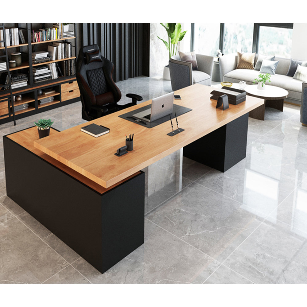 Hokku Designs Ingimoth OnePiece Loft Style, Solid Wood Desktop Desk